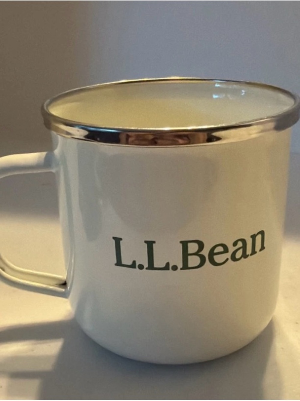 LL Bean Heritage Enamel Camp Mug with Logo